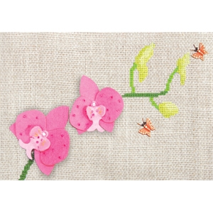 The Cross Stitch Stem and Felt Orchids