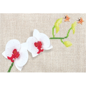 The Cross Stitch Stem and Felt Orchids